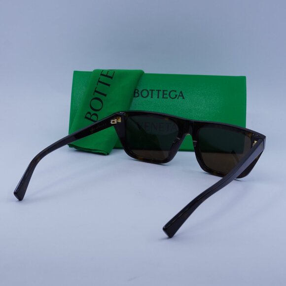 Bottega Veneta BV1291S 002 Sunglasses Havana Rectangle Frame, Brown Lenses - Picture 10 of 10